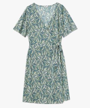 Robe portefeuille midi manches courtes femme grande taille vue4 - GEMO (G TAILLE) - GEMO