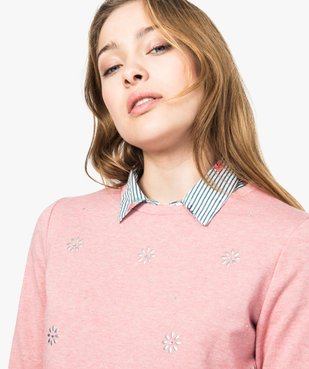 Sweat pailleté avec strass vue2 - GEMO(FEMME PAP) - GEMO