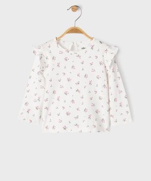 Ensemble 2 pièces bébé fille robe salopette et tee-shirt vue4 - GEMO 4G BEBE - GEMO