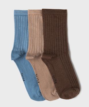 Chaussettes en maille côtelée garçon (lot de 3) vue1 - GEMO 4G GARCON - GEMO