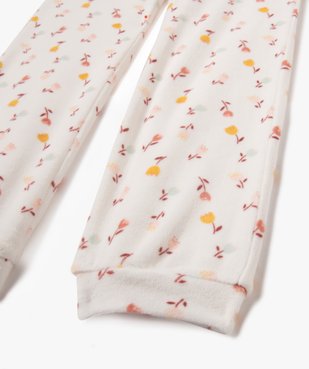 Pyjama en velours à motifs fleuris fille vue3 - GEMO (ENFANT) - GEMO