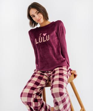 Pyjama en velours femme - LuluCastagnette vue1 - LULU CASTAGNETTE G4G D - GEMO