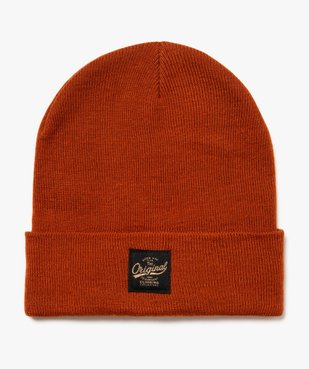 Bonnet en maille avec large revers homme vue1 - GEMO 4G HOMME - GEMO