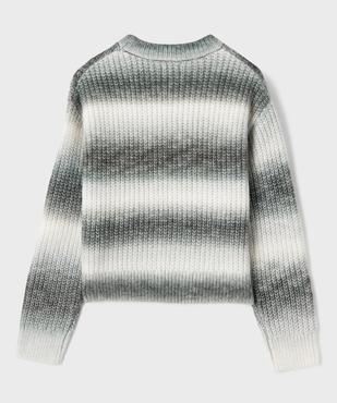 Pull en grosse maille effet tie and dye fille vue3 - GEMO (JUNIOR) - GEMO