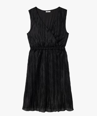 Robe courte sans manches en maille gaufrée scintillante femme vue4 - GEMO(FEMME PAP) - GEMO