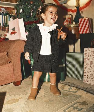 Gilet boutonné Noël bébé fille vue4 - GEMO(BEBE DEBT) - GEMO