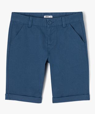 Bermuda coupe chino regular en toile de coton garçon vue1 - GEMO 4G GARCON - GEMO