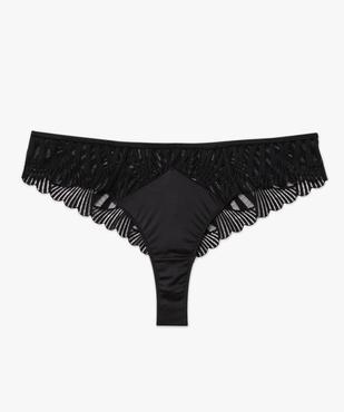 Tanga en microfibre et dentelle femme grande taille vue4 - GEMO(HOMWR FEM) - GEMO