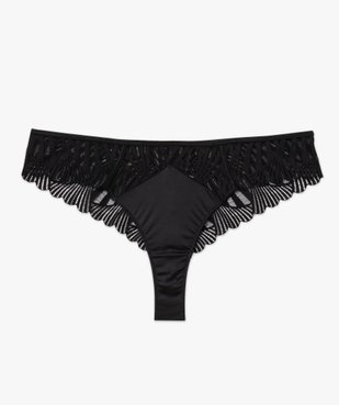 Tanga en microfibre et dentelle femme grande taille vue4 - GEMO(HOMWR FEM) - GEMO
