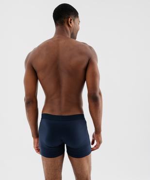 Boxers unis en coton extensible homme (lot de 2) vue2 - GEMO 4G HOMME - GEMO
