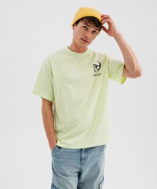 Tee-shirt manches courtes oversize à motif urbain homme vue1 - GEMO 4G HOMME - GEMO