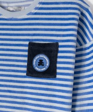 Pyjama en velours bicolore garçon - LuluCastagnette vue2 - LULUCASTAGNETTE - GEMO