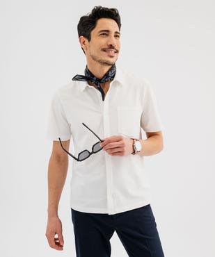 Chemise manches courtes en maille piquée fluide homme vue1 - GEMO (HOMME) - GEMO