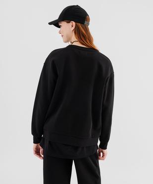 Sweat à col rond en molleton uni femme vue3 - GEMO 4G FEMME - GEMO