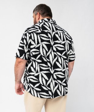 Chemise manches courtes et col cubain en coton imprimé homme vue8 - GEMO (HOMME) - GEMO