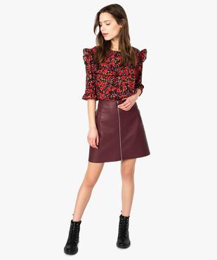 Blouse femme à imprimé floral et volants vue5 - GEMO(FEMME PAP) - GEMO