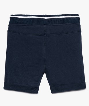 Bermuda bébé en jersey bouclette avec taille élastique vue2 - GEMO(BEBE DEBT) - GEMO