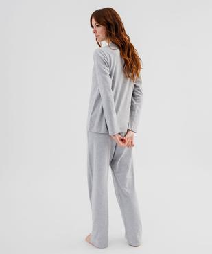 Pyjama deux pièces femme : chemise et pantalon vue9 - GEMO 4G FEMME - GEMO