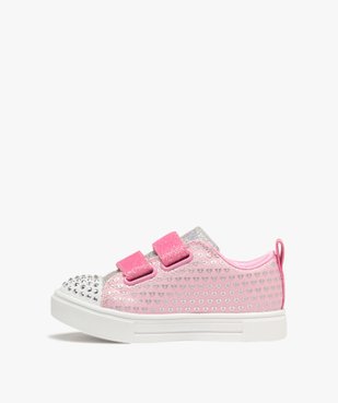 Baskets fille pailletées à scratch avec clous lumineux – Skechers Twinkle vue3 - SKECHERS - GEMO