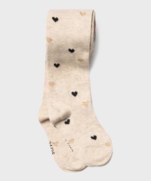 Collant chaud à motifs coeurs bébé fille vue1 - GEMO(BEBE DEBT) - GEMO
