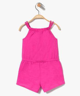 Combishort imprimé à bretelles tressées et taille élastiquée vue2 - GEMO(BEBE DEBT) - GEMO