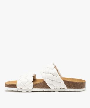 Mules femme à talon plat et brides tressées rembourrées vue3 - GEMO (CASUAL) - GEMO