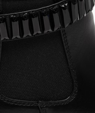 Boots fille chelsea à épaisse semelle crantée et bride fantaisie vue6 - GEMO (ENFANT) - GEMO