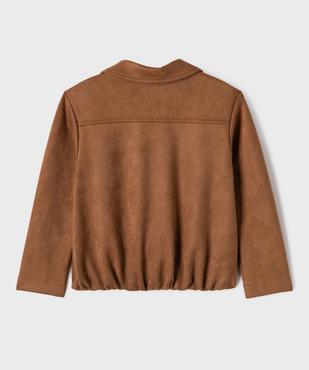 Veste zippée en suédine fille vue4 - GEMO (ENFANT) - GEMO