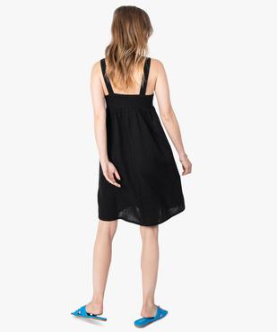 Robe femme à bretelles en gaze de coton  vue3 - GEMO(FEMME PAP) - GEMO
