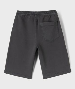 Bermuda skater en coton extensible au coloris unique garçon vue4 - GEMO (JUNIOR) - GEMO