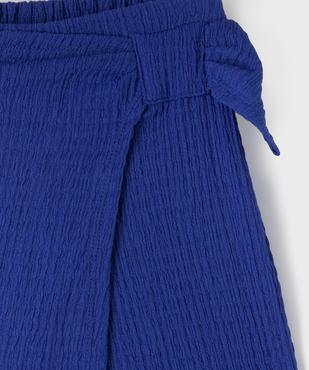 Jupe short en maille gaufrée fille vue3 - GEMO (ENFANT) - GEMO