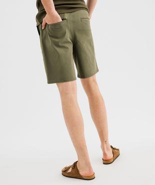 Bermuda chino en coton stretch à taille élastique homme vue3 - GEMO 4G HOMME - GEMO