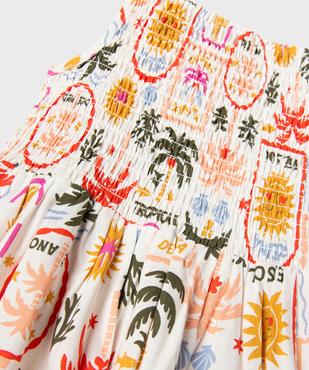 Robe à bretelles, smocks et volants fille vue3 - GEMO 4G FILLE - GEMO