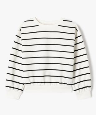 Sweat à col rond avec intérieur molletonné fille vue1 - GEMO 4G FILLE - GEMO