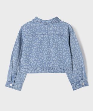 Veste en jean avec motifs délavés fille vue3 - GEMO (ENFANT) - GEMO