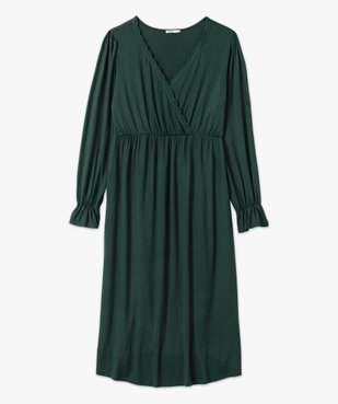Robe de grossesse manches longues à col cache-cœur en jersey femme vue4 - GEMO (MATER) - GEMO