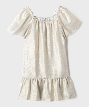 Robe de cérémonie aux reflets métallisés fille vue1 - GEMO (ENFANT) - GEMO