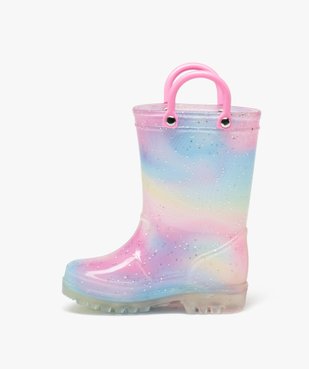 Bottes de pluie bébé fille à paillettes avec anses vue4 - LOVELY WINGS - GEMO