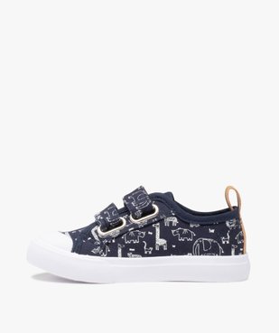 Baskets garçon à scratch dessus toile motifs animaux vue3 - GEMO 4G GARCON - GEMO