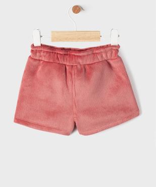 Short en velours côtelée et doublure polaire bébé fille vue3 - GEMO(BEBE DEBT) - GEMO