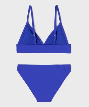 Maillot de bain 2 pièces en maille côtelée unie fille vue3 - GEMO (JUNIOR) - GEMO