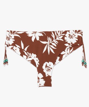 Bas de maillot de bain femme à motifs fleuris forme tanga vue4 - GEMO (PLAGE) - GEMO
