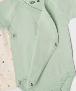 Body à manches courtes fermeture croisée bébé fille (lot de 3) vue3 - GEMO 4G BEBE - GEMO