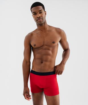 Boxers unis en coton extensible homme (lot de 2) vue3 - GEMO 4G HOMME - GEMO