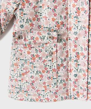 Manteau imperméable à capuche avec doublure chaude bébé fille vue3 - GEMO(BEBE DEBT) - GEMO