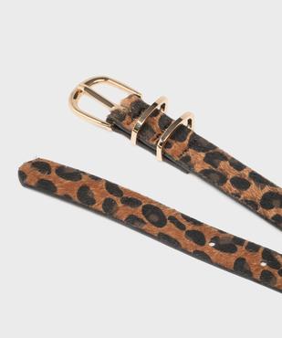 Ceinture fine imprimé léopard femme vue1 - GEMO (ACCESS) - GEMO