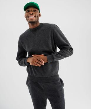 Sweat en molleton doux chiné homme vue1 - GEMO 4G HOMME - GEMO