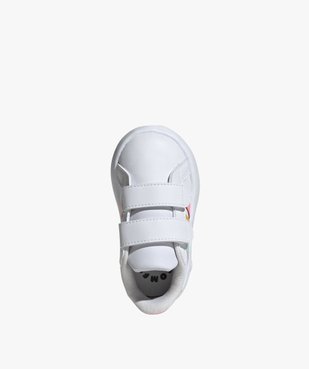 Baskets bébé fille unies à double scratch avec semelle souple Grandcourt – Adidas vue5 - ADIDAS - GEMO