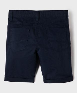 Bermuda regular en twill de coton à revers garçon vue3 - GEMO (ENFANT) - GEMO