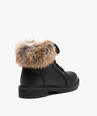 Boots fourrées femme col peluche et fermeture lacets vue4 - VALENTINA BALDA - GEMO